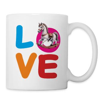 LOVE SCHAUKEL-PFERD - Tasse - Weiß - Rechts