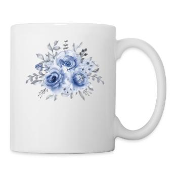 Blue Watercolor Bouquet Blue Watercolor - Mug - white - Right