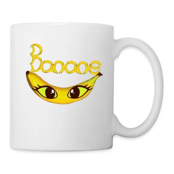 Banane Bananen Obst Frucht Früchte lustig - Tasse - Weiß - Rechts