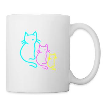 Chats, Chat, Enfant, Enfants, Bébé, Tout-petits, Années 80 - Mug blanc - blanc - Droite