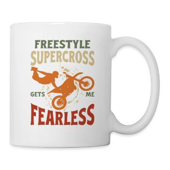 Dirt Biker Riding Get´s Me Fearless Dirt Bike - Tasse - Weiß - Rechts