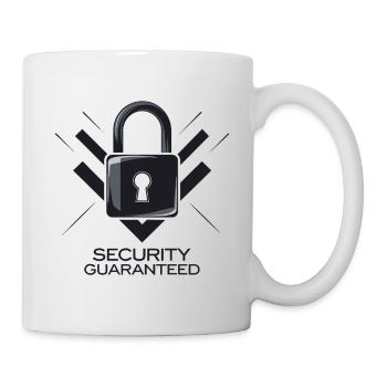 GARANTIERTE SICHERHEIT DES VORHÄNGESCHLOSSES - Tasse - Weiß - Rechts
