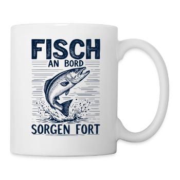 Angeln Angler Fischer Fischen Angel Spruch - Tasse - Weiß - Rechts