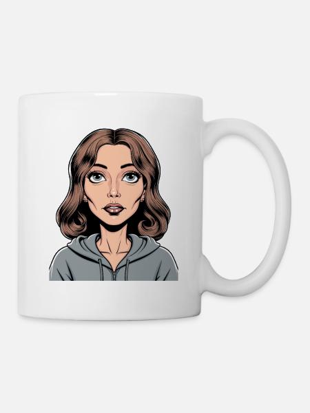 Anime Woman - Mug - white