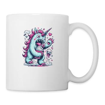 Einhorn Monster Ungeheuer Manga Eiscreme - Tasse - Weiß - Rechts