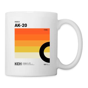 80er Design Kassette Label Motiv Farbverlauf - Tasse - Weiß - Rechts