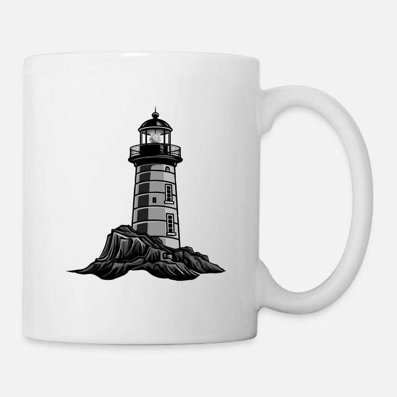 Leuchtturm - Tasse - Weiß