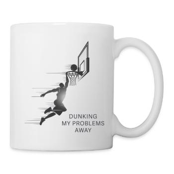 Dunking My Problems Basketball à l’extérieur - Mug blanc - blanc - Droite