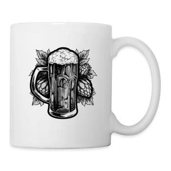 Beer Mug Hops Malt Beer - Mug - white - Right