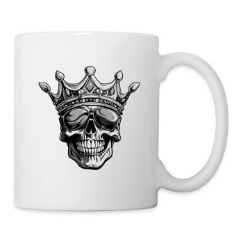 Couronne de crâne - Mug blanc - blanc - Droite