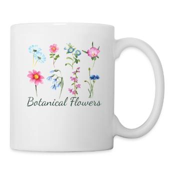 Watercolor Botanical Flowers Illustration Watercolor - Mug - white - Right