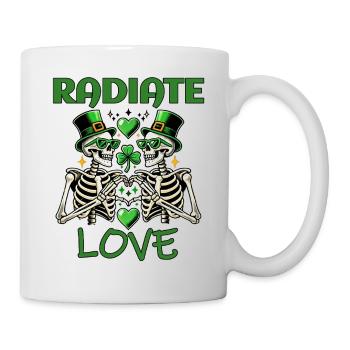 St. Patrick's Day - Skeleton Design Radiate Love - Mug - white - Right