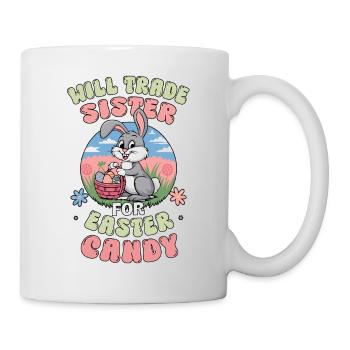 Échangera sa sœur contre des bonbons de Pâques - Mug blanc - blanc - Droite