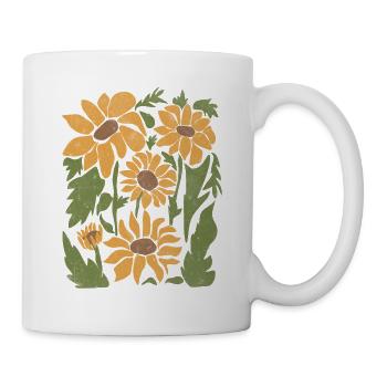 Boho Tournesol Fleurs sauvages - Mug blanc - blanc - Droite