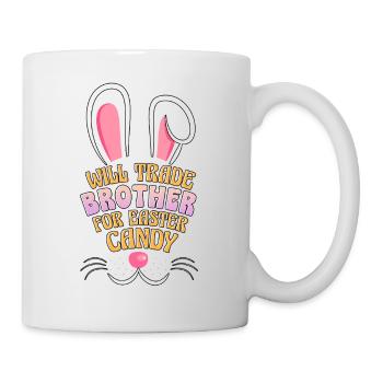 Échangera son frère contre des bonbons de Pâques - Mug blanc - blanc - Droite