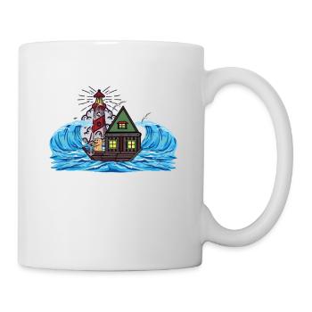Maritime House Boat Peanut Sailor Sea Lighthouse - Mug - white - Right