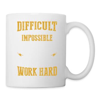 Difficile ne veut pas dire impossible - Mug blanc - blanc - Droite