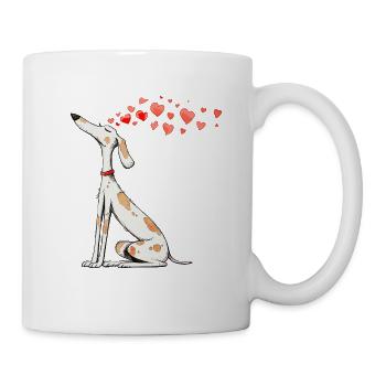 Chien Amour Chien Saint-Valentin Podenco Propriétaire de chien - Mug blanc - blanc - Droite