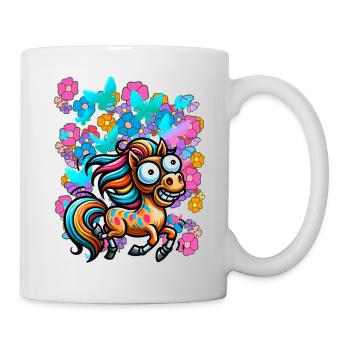 Horse Horses Spring Flowers Insects Children - Mug - white - Right