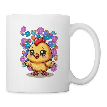 Printemps poussin enfant enfants rétro des années 80 vintage - Mug blanc - blanc - Droite