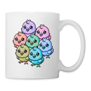 Bébé poussin enfant enfants Pâques Joyeuses Pâques - Mug blanc - blanc - Droite