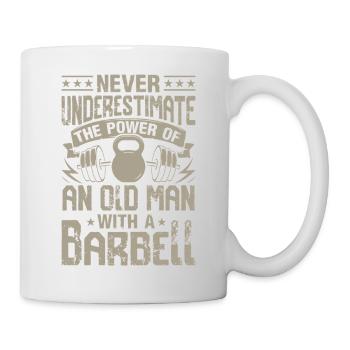 La force d’un homme avec une barre - Mug blanc - blanc - Droite