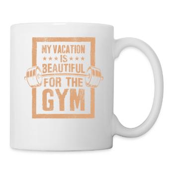Urlaub für das Fitnessstudio Fitness Motivation - Tasse - Weiß - Rechts
