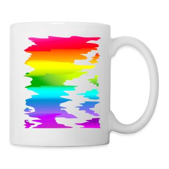 colorful rainbow gradient - Mug - white - Right