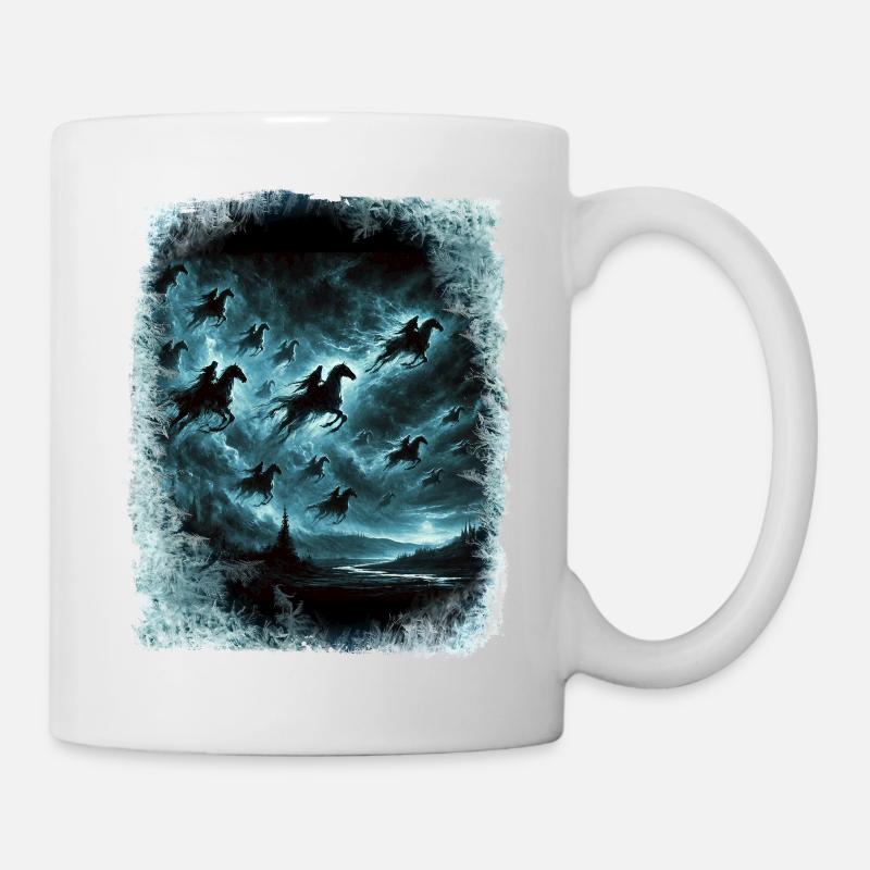 Wild Hunt traverse le ciel - Mug blanc - blanc