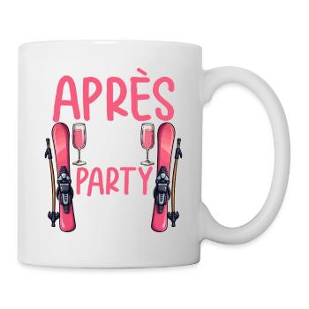 Équipe de fête après ski - Mug blanc - blanc - Droite