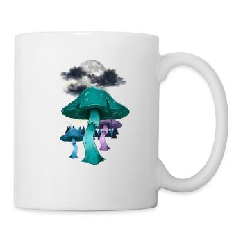 mystisch Wald Pilze Natur Naturliebhaber Halloween - Tasse - Weiß - Rechts