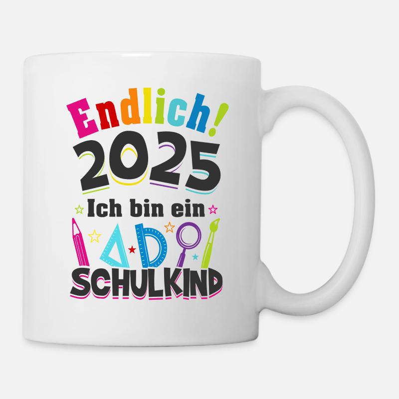 Schulkind 2025 Erstklässler Einschulung Geschenk - Tasse - Weiß