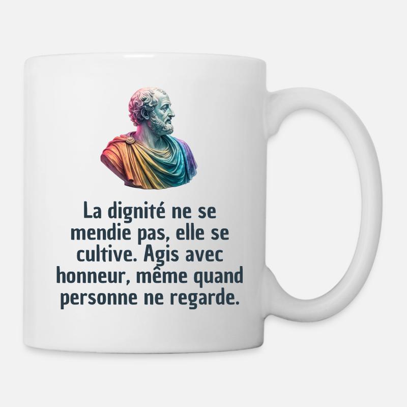 T-shirts Stoïcisme : L'inspiration à portée de soi - Mug blanc - blanc