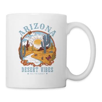 Arizona Desert Vibes Vintage Design - Mug - white - Right