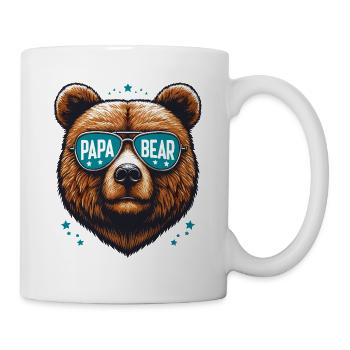 Papa Bear Father Father's Day Birth Family Funny - Mug - white - Right