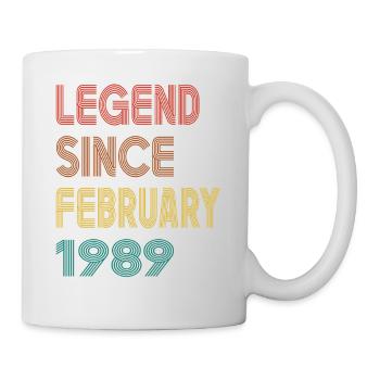 Legend Since February 1989 Men Women Vintage 1989 - Mug - white - Right