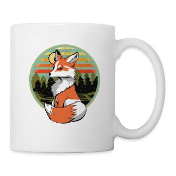 Retro Fox Foxes Vintage 80s 90s Woodland Dwellers - Mug - white - Right