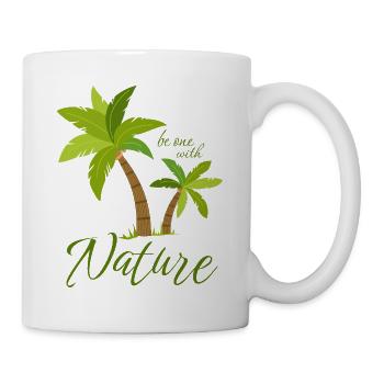 Be one with nature - Palms - Tasse - Weiß - Rechts