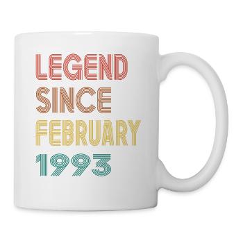 Légende Depuis Février 1993Homme Femmes Millésime 1993 - Mug blanc - blanc - Droite