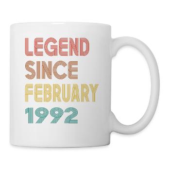 Légende Depuis Février 1992 Hommes Femmes Millésime 1992 - Mug blanc - blanc - Droite