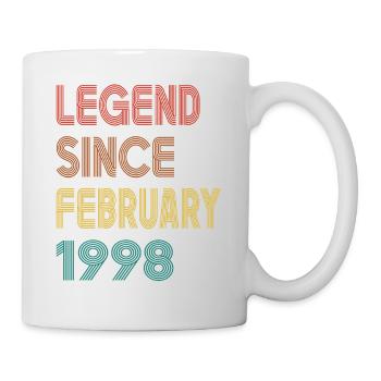 Legend Since February 1998 Men Women Vintage 1998 - Mug - white - Right