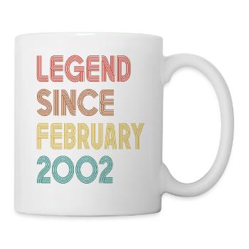 Legend Since February 2002 Men Women Vintage 2002 - Mug - white - Right
