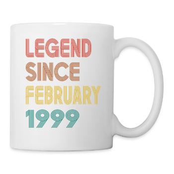 Légende Depuis Février 1999 Hommes Femmes Millésime 1999 - Mug blanc - blanc - Droite