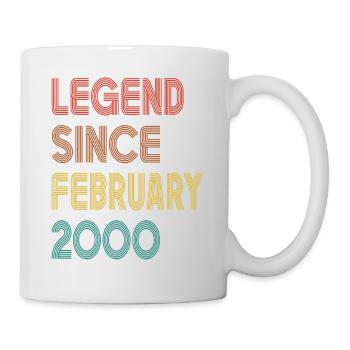 Legende Seit Februar 2000 Herren Damen Jahrgang 2000 - Tasse - Weiß - Rechts