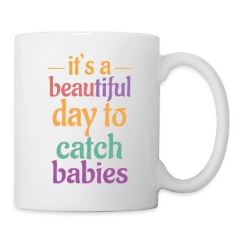 Babies Catching Its Day To Catch Babies Funny - Mug - white - Right