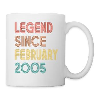 Legende seit Februar 2005 Herren Damen Jahrgang 2005 - Tasse - Weiß - Rechts