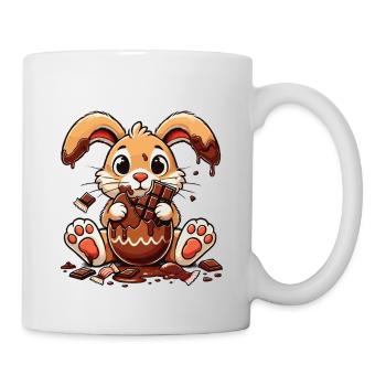Osterhase Schokolade Genießen - Tasse - Weiß - Rechts