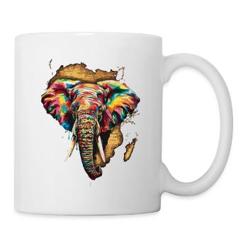 Africa Elephant Safari Jungle Art - Mug - white - Right