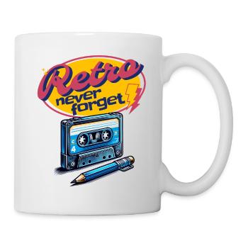 Cassette et stylo rétro N’oubliez jamais le plaisir cool - Mug blanc - blanc - Droite
