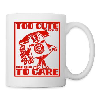 Too cute to pick up the phone - Mug - white - Right